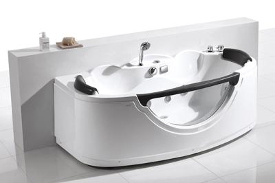 Glass front panel massage bathtub FC-209