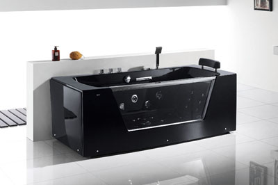 Glass front panel massage bathtub FC-260C.L