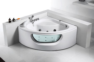 Glass front panel massage bathtub FC-261